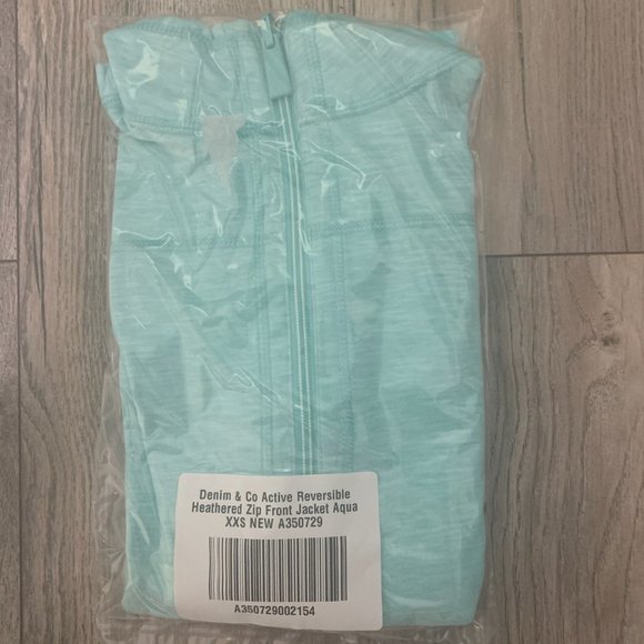 NWT DENIM & CO. ACTIVE REVERSIBLE ZIP JACKET XXS - Picture 9 of 11